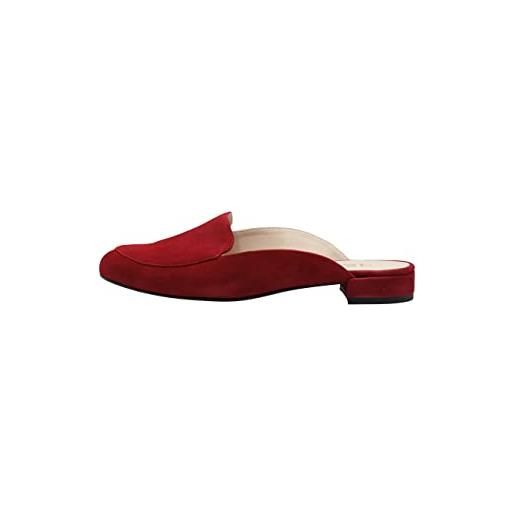 aleva, pantofole in pelle donna, colore: rosso, 36 eu