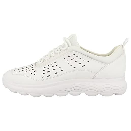 Geox spherica, scarpe da ginnastica donna, bianco, 37 eu