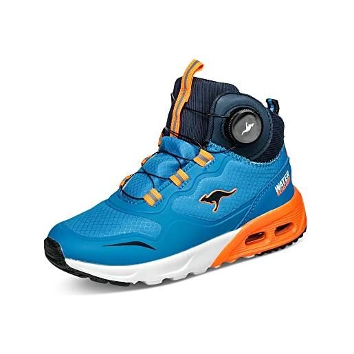 KangaROOS kx-raptor hi fx, scarpe da ginnastica uomo, brilliant blue neon orange, 36 eu
