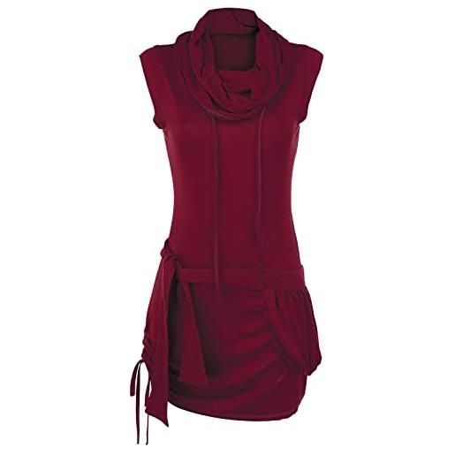 RED by EMP donna abito rosso con scollo a tartaruga m