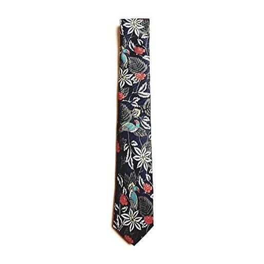 Ted Baker cravatta pigeon stampa floreale in, marina militare, 7cm wide. 150cm length