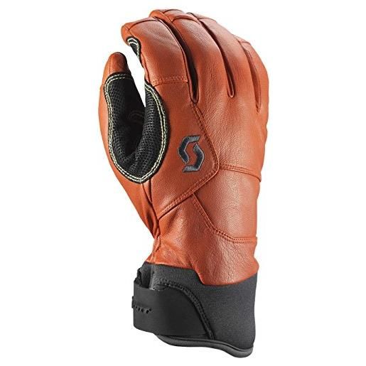Scott guanti da uomo explorair premium gore-tex gloves, grigio scuro/arancione bruciato, s