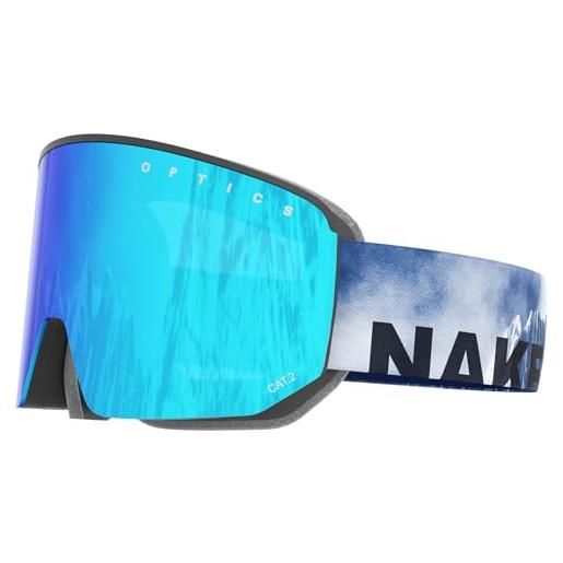 NAKED Optics® occhiali da sci da snowboard per uomo e donna - a specchio con sistema di cambio magnetico - occhiali da sci per uomo e donna (nova moonlight, senza vetro maltempo)