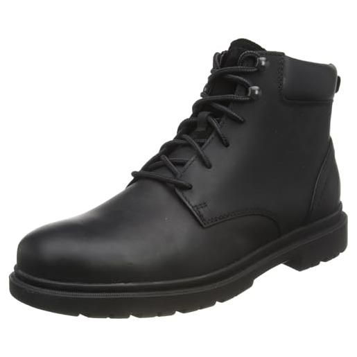 Geox u andalo, stivale alla caviglia uomo, black dk grey, 44 eu