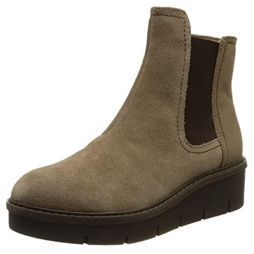 Clarks airabell move, chelsea boot donna, pebble suede, 39 eu