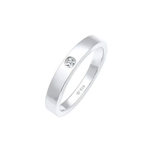 DIAMORE elli diamonds anello donne solitario classico con diamante (0,015 ct. ) in argento sterling 925