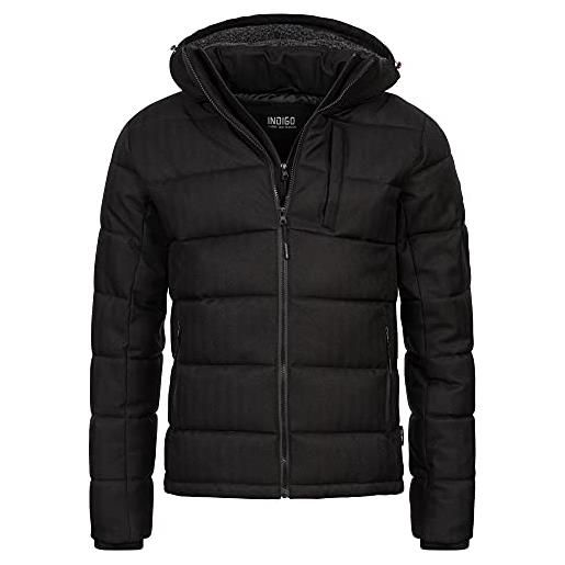 Indicode uomini hebert quilted jacket | giubbotto trapuntato dall'aspetto piumino black xl