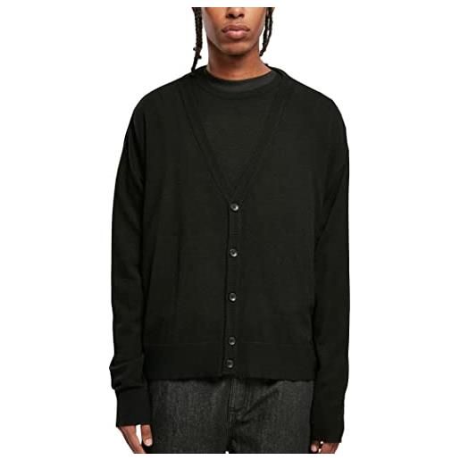Urban Classics cardigan eco mix boxy sweater, nero, xl uomo