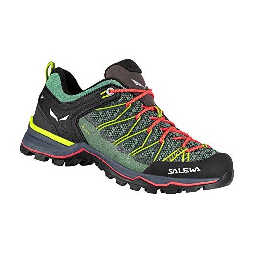 SALEWA ws mtn trainer lite gtx, scarpe da escursionismo donna, feld green fluo coral, 36 eu