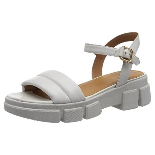 Geox d lisbona, sandal donna, off white, 39.5 eu