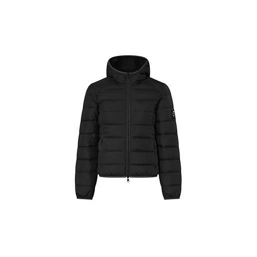 ECOALF asp cappotto da donna aspalf, in poliestere riciclato, con cappuccio, imbottitura in primaloft, ultra leggera e confortevole, giacca, taglia s, colore nero scuro, s
