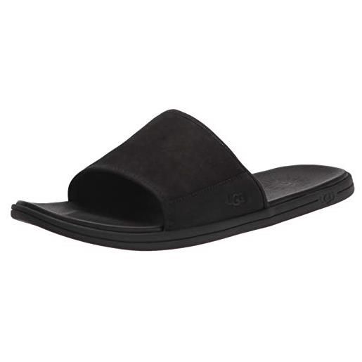 UGG seaside slide, infradito uomo, nero (black leather), 49.5 eu