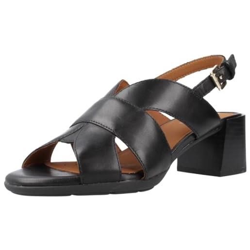 Geox d new marykarmen, sandal donna, nero, 36 eu