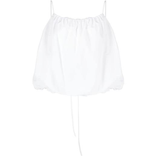 Low Classic open-back cropped top - bianco