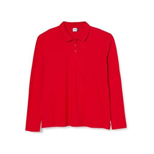 Cli. Que classic long sleeved womens marion polo, rosso, l donna