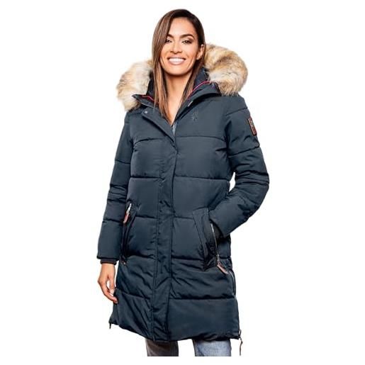 Navahoo giacca invernale da donna calda trapuntata invernale parka b803, bianco, m