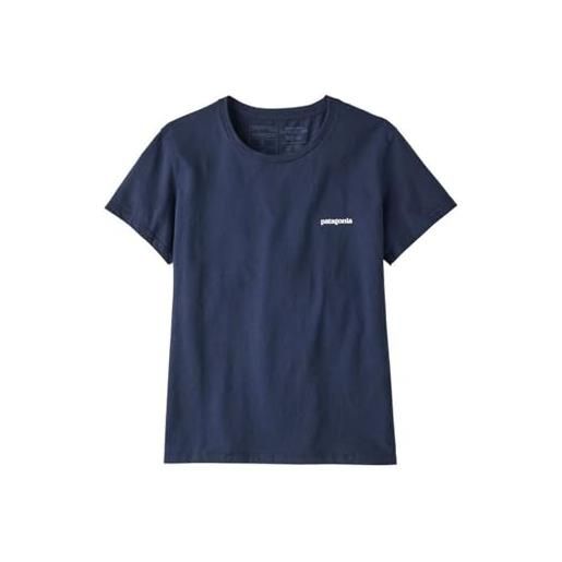 Patagonia w's p-6 mission organic t-shirt, blu marino (new navy), m donna