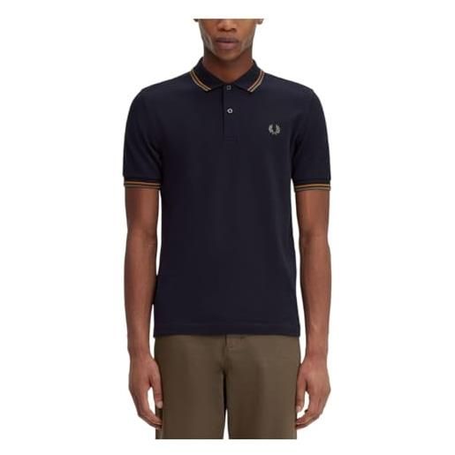 Fred Perry polo twin tipped, , navy nut flake field green, m
