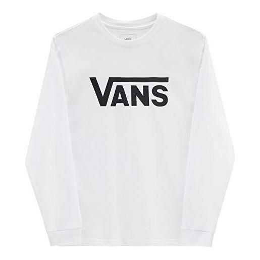 Vans classic ls t-shirt, bianco (white-black yb2), (taglia produttore: 170 xl) bambino