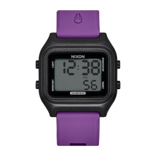 Nixon orologio digitale al quarzo unisex-adulto con cinturino in silicone a1399-192-00