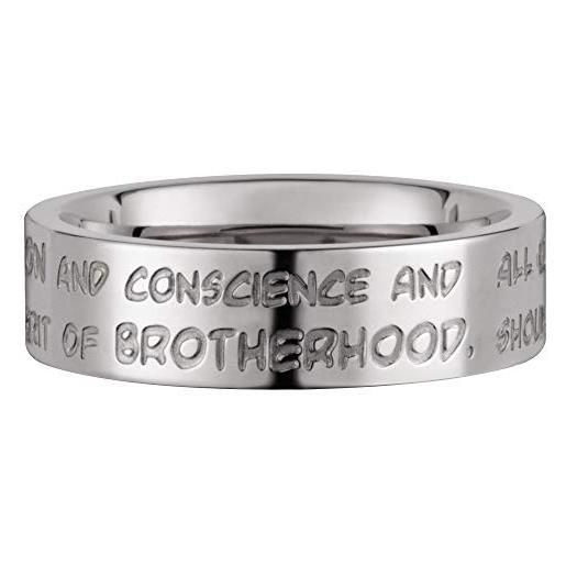 GILARDY ghr-r3wh16 human rights ring r3 stainless steel engraving human rights white/silver