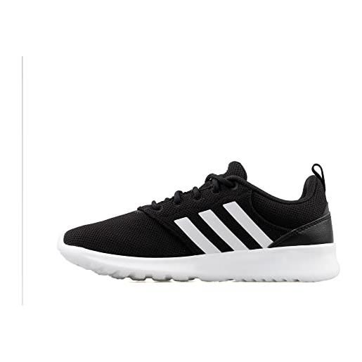 Adidas qt racer 2.0, scarpe da corsa donna, core black/hazy beige/grey five, 38 eu