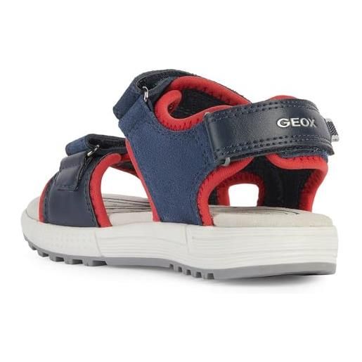 Geox j sandal album boy, blu navy scuro, 36 eu