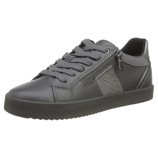 Geox d blomiee e, scarpe da ginnastica donna, grigio scuro, 38 eu