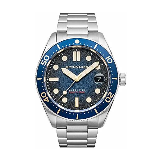 Spinnaker mens 40mm croft mid size automatic regiment blue watch with stainless steel bracelet sp-5100-22