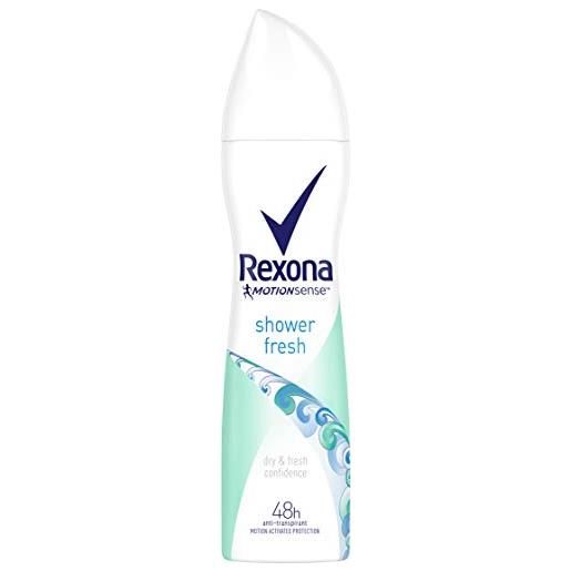 Rexona domestos Rexona deo spray shower fresh anti-traspirante, 150 ml, confezione da (6 x 150 ml)