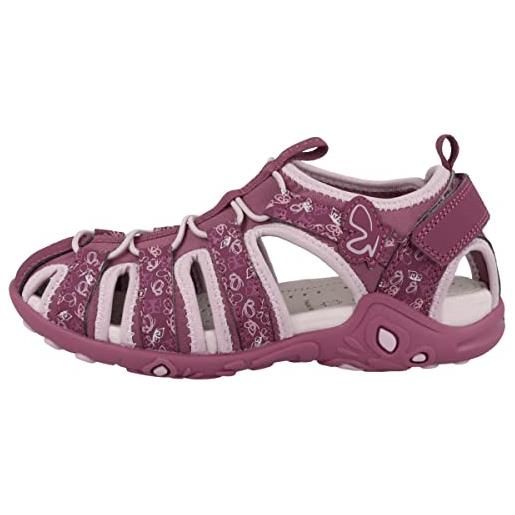 Geox j sandal whinberry g, donna, white/pink, 37 eu