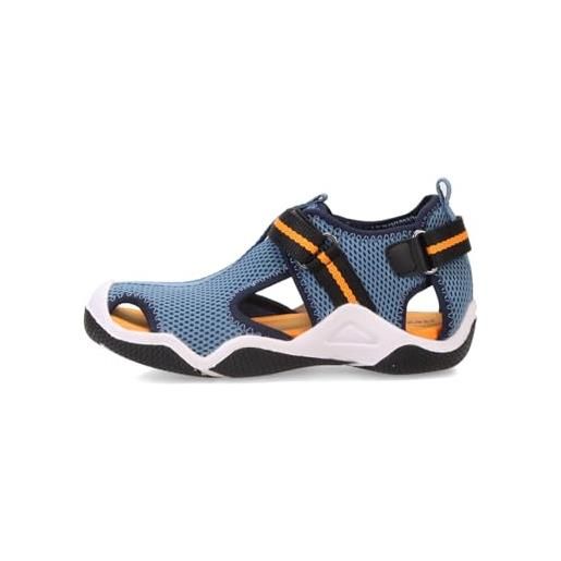 Geox jr wader a, sandali sportivi bambini e ragazzi, blu (navy orangefluo), 33 eu