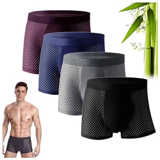 WLWWCX boxhero bamboo fiber boxer briefs, nylon breathable men's underwear, bamboo fibre boxer shorts - for all-day comfort (xl, 4pc)