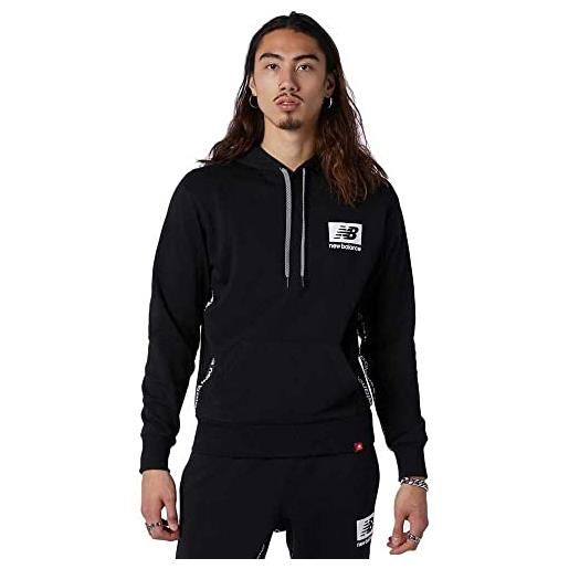 New Balance men's nb essentials hoodie, black , small