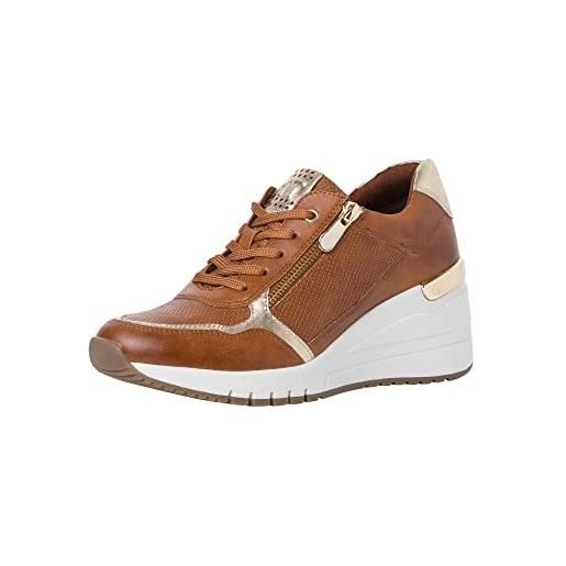 MARCO TOZZI sneaker da donna 2-2-23743-29, scarpe da ginnastica, cognac comb, 39 eu