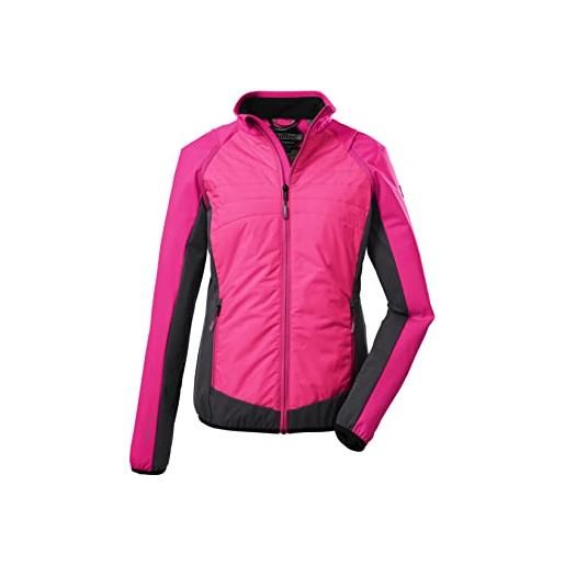 Killtec women's giacca ibrida/giacca outdoor con maniche staccabili con zip kos 23 wmn jckt, neon pink, 44, 39196-000