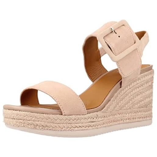 Geox d ponza, sandali espadrillas wedge donna, beige, 36.5 eu