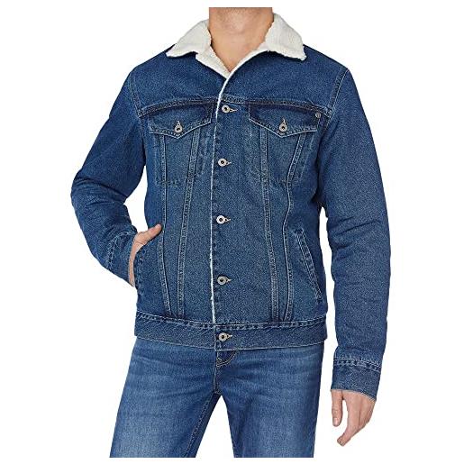 Pepe Jeans pinner dlx, giacca uomo, blu (denim-hi7), m