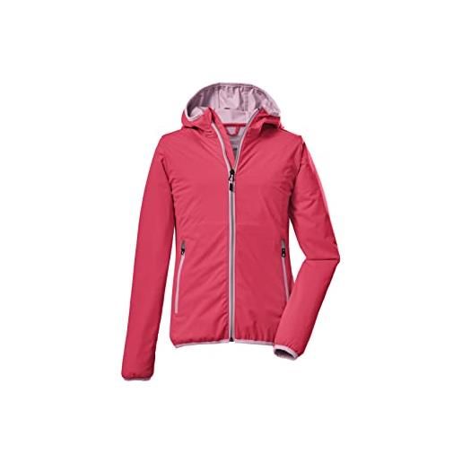 Killtec girl's giacca funzionale a 2 strati/giacca outdoor con cappuccio, ripiegabile kos 229 grls jckt, pink, 152, 39647-000