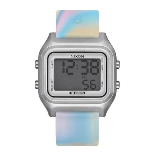Nixon orologio digitale al quarzo unisex-adulto con cinturino in silicone a1399-5229-00