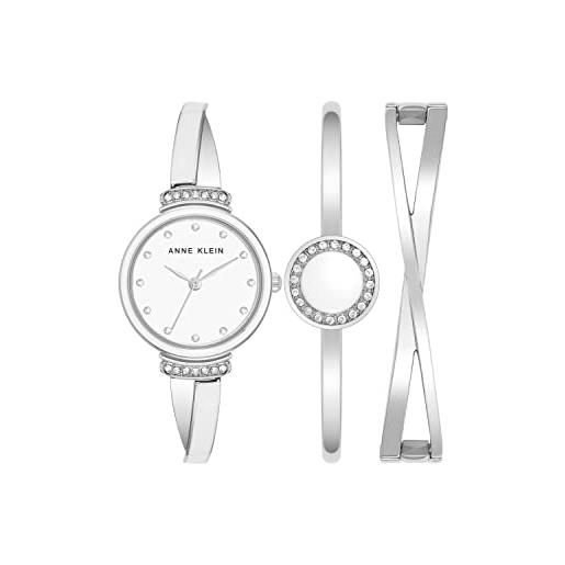 Anne Klein set orologio e braccialetto da donna con cristalli di alta qualità