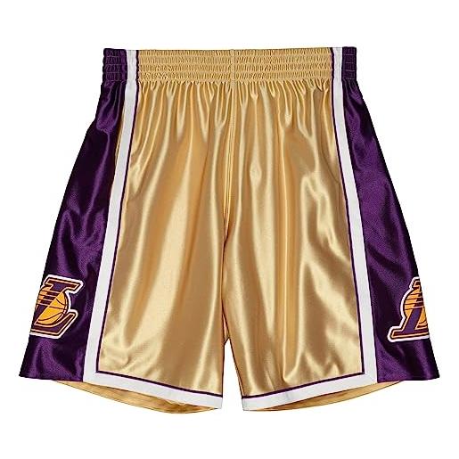 Mitchell & Ness 75th nba anniversary gold swingman shorts los angeles lakers, m