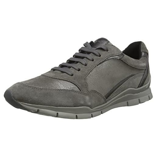 Geox d sukie b, sneakers donna, grigio (dk grey), 39 eu