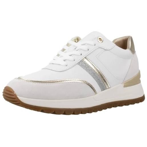 Geox d desya, scarpe da ginnastica donna, white/off white, 36 eu