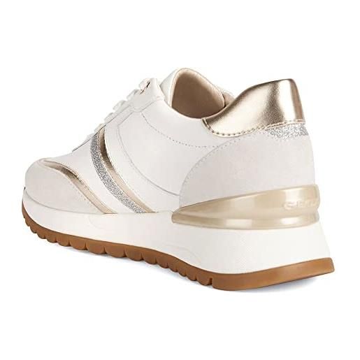 Geox d desya, scarpe da ginnastica donna, white/off white, 37 eu