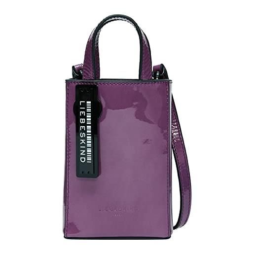 Liebeskind pb naplack paperbag, tote xs donna, prugna, extra small (hxbxt 8.6cm x 13.5cm x 0.5cm)