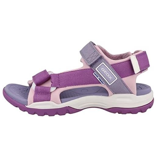 Geox j borealis girl a, sandali bambine e ragazze, viola/rosa (purple/pink 9999), 32 eu