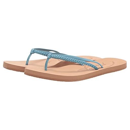 Roxy cabo sandali infradito, donna, blu surf, 38 eu