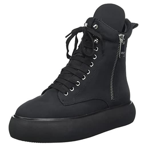 DKNY scarpe da donna aken, sneaker boot w/inside zip, nero, 37.5 eu