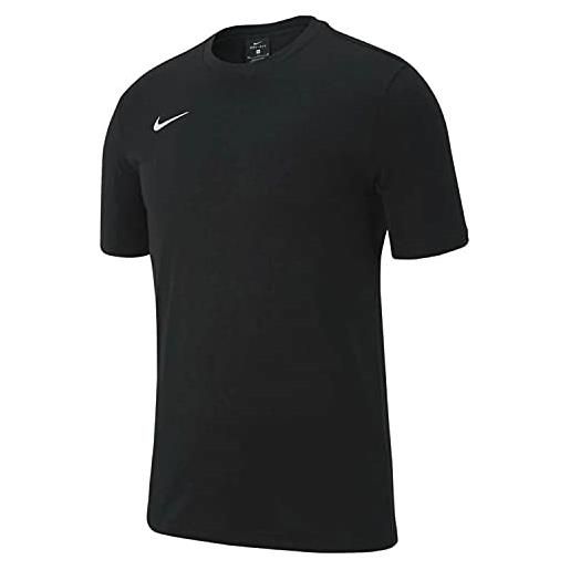 Nike team club 19 tee, t-shirt unisex bambini, grigio (charcoal heather/charcoal heather/white 071), l